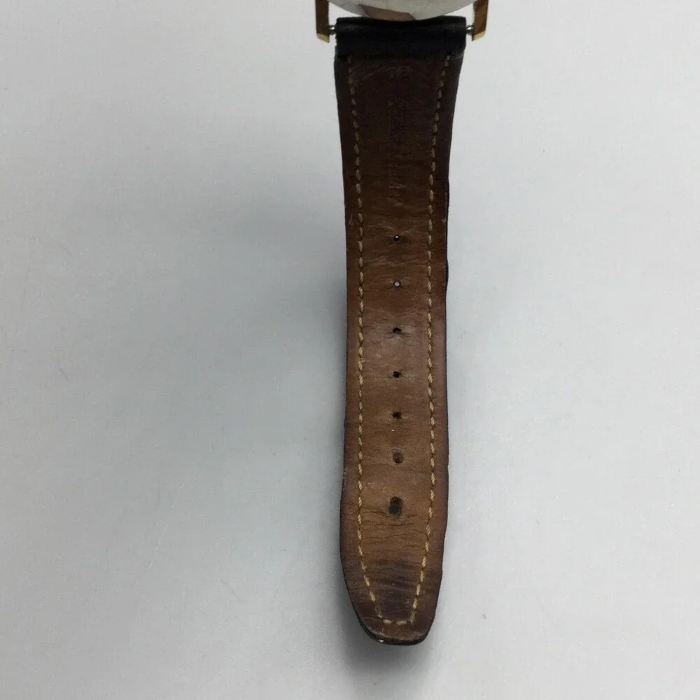 Vintage 1998 NCAA Basketball Mens Watch 33mm Silver Dial Leather New Battery